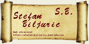 Stefan Biljurić vizit kartica